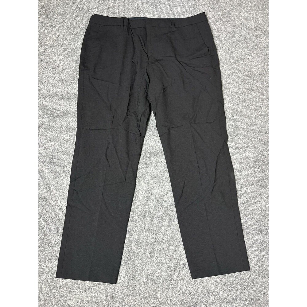 Bonobos Dress Pants Mens 35x28 Black Regular Fit Microfiber Business Office